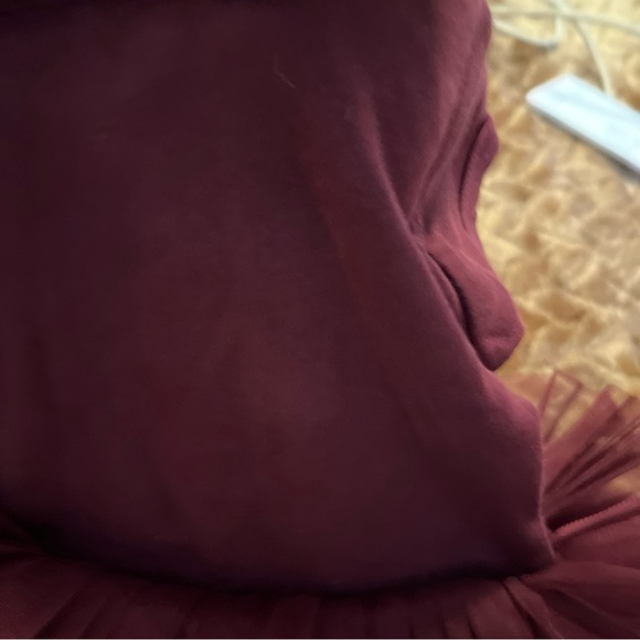 Two Feet Ahead Maroon Girls' Tutu Dress with White Logo - Picture 8 of 8